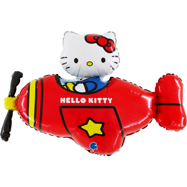 Balón Hellou Kitty v lietadle