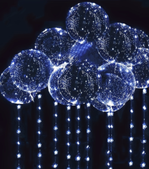 led balon volny biele led