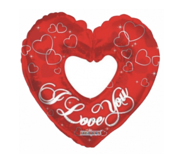 Balón srdce dieravé I love you