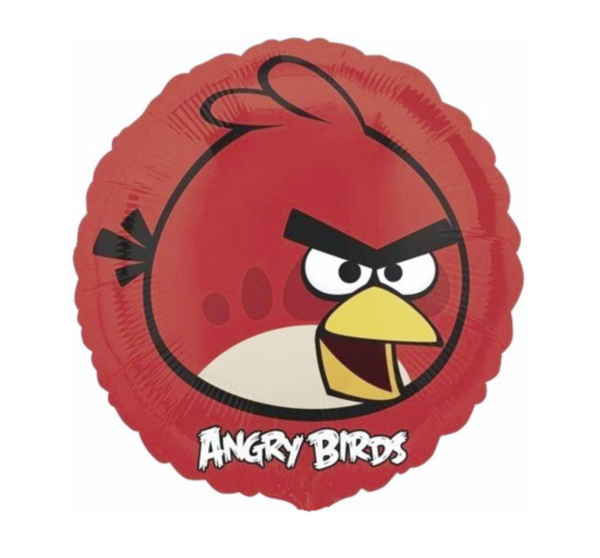 Balón Angry Birds červený kruh