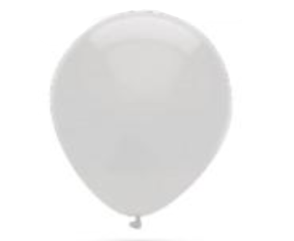 Balón 32cm metalický biely 10-100ks