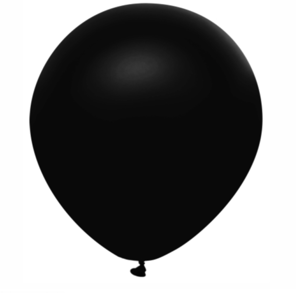 Balón 32cm metalický čierny 10-100ks