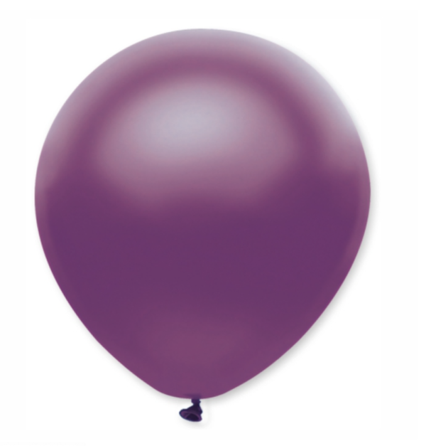 Balón 32cm metalický fialový 10-100ks