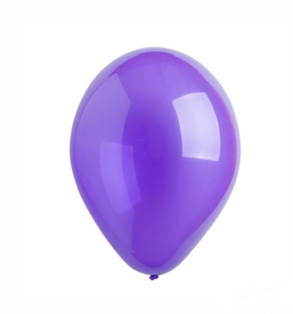 Balón 26cm priehľadný fialový 10-100ks