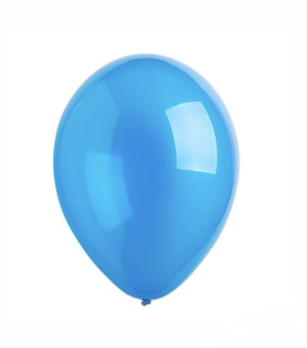 Balón 26cm priehľadný modrý 10-100ks