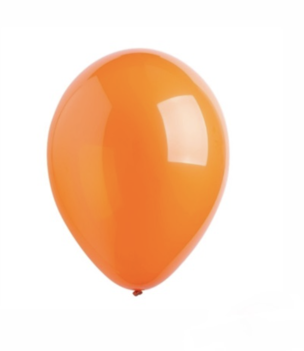 Balón 26cm priehľadný oranžový 10-100ks