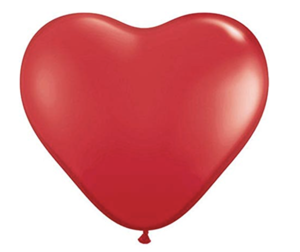 Balón Srdce 31cm červené 10-100ks
