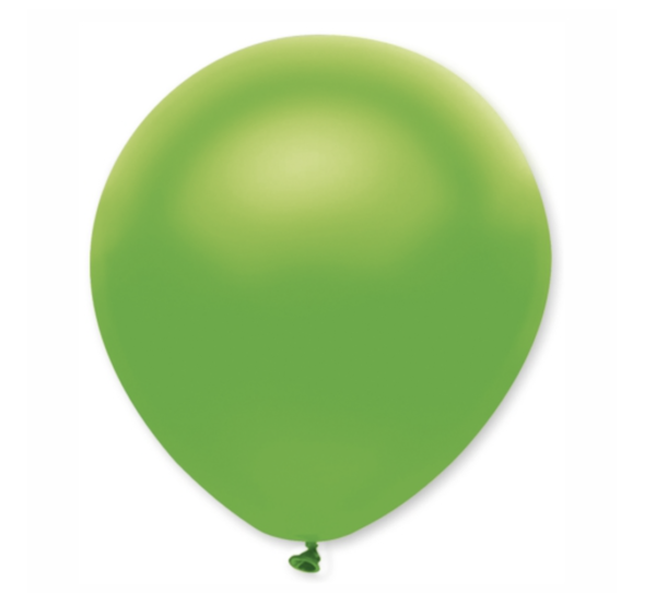 Balón 32cm metalický zelený 10-100ks